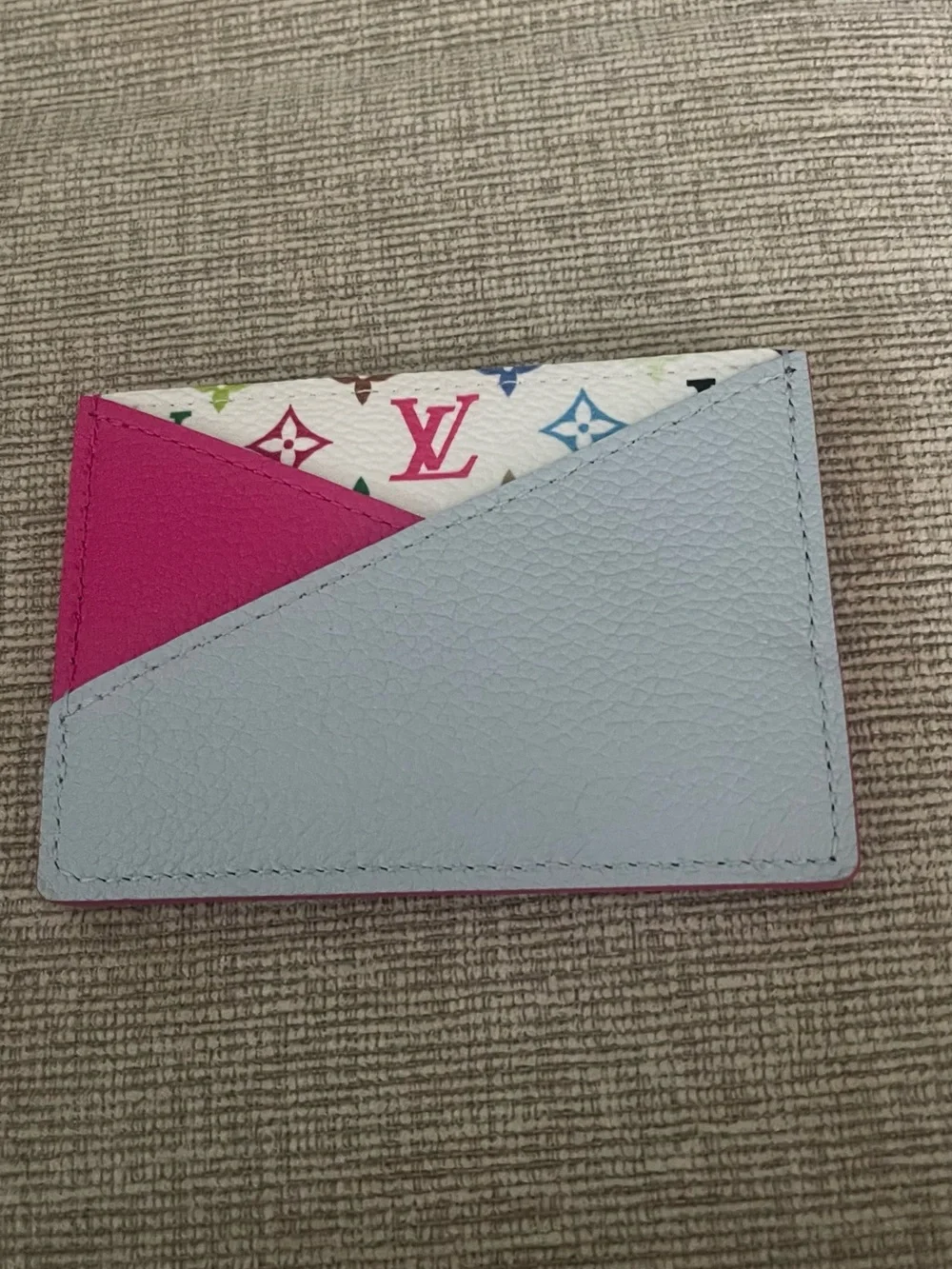 Louis Vuitton Pink Multicolor Monogram Card Holder